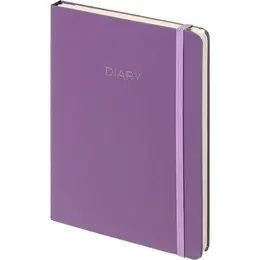 Ежедневник недатированный Attache Diary искусственная кожа А5 136 листов сиреневый с фиксирующей резинкой Ежедневник недатированный Attache Diary искусственная кожа А5 136 листов сиреневый с фиксирующей резинкой