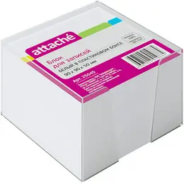 Блок для записей 90x90x50 мм в боксе белый Attache (плотность 80 г/кв.м) Блок для записей 90x90x50 мм в боксе белый Attache (плотность 80 г/кв.м)