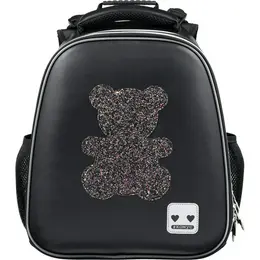 Ранец Комус Класс Basic Медвежонок анатомический черный с двумя отделениями Ранец Комус Класс Basic Медвежонок анатомический черный с двумя отделениями
