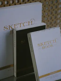 Скетчбук для рисования Potentate 120 л 100 г, 100% целлюлоза, мелкое зерно, рельефный край, чёрный