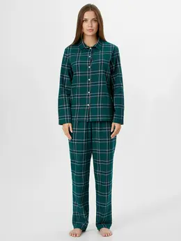 Комплект женский домашний зеленый в клетку Комплект женский домашний зеленый в клетку