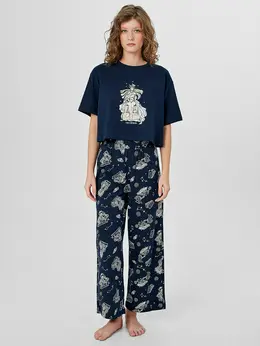 Комплект домашний женский синий с узором карт таро Комплект домашний женский синий с узором карт таро