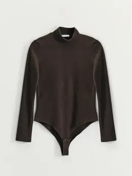 Базовое боди с воротником-стойкой Базовое боди с воротником-стойкой