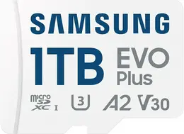 Карта памяти Samsung 1ТБ EVO Plus UHS-1 U3 A2 V30  с адаптером белый