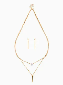 Набор 2 предмета: серьги, колье Набор 2 предмета: серьги, колье