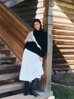 Костюмная юбка со складками Костюмная юбка со складками