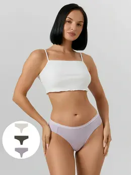 Трусы бразилиана женские в наборе, 3 шт Трусы бразилиана женские в наборе, 3 шт