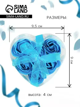Мыльные розочки, синие, набор 6 шт. Мыльные розочки, синие, набор 6 шт.