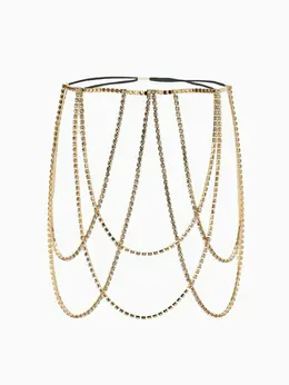 Бодичейн на бедро со стразами