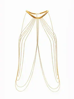 Бодичейн на тело, цепочки, 55 см, цвет золото