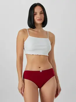 Трусы макси женские бордовые Трусы макси женские бордовые