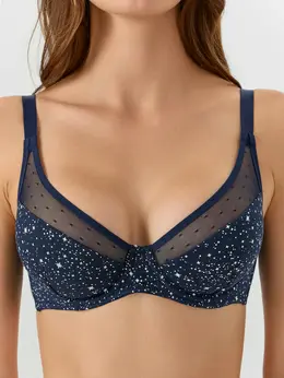 Бюстгальтер макси женский синий