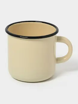 Кружка эмалированная, 250 мл, без декора, цвет слоновой кости Кружка эмалированная, 250 мл, без декора, цвет слоновой кости
