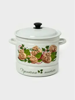 Кастрюля эмалированная паровая Кастрюля эмалированная паровая