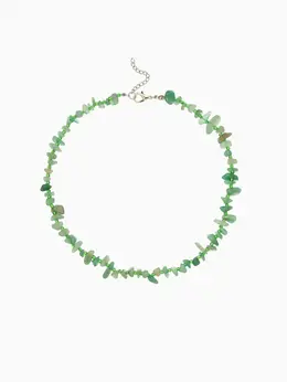 Ожерелье из камня, 45 см, зеленое