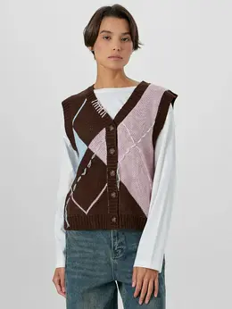 Жилет женский коричневый