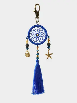 Брелок ловец снов, 17 см, ярко-синий