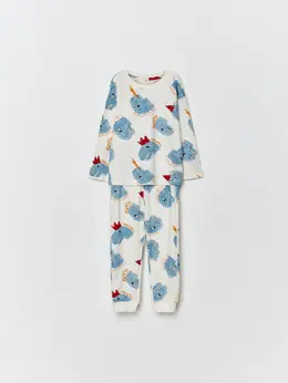 Пижама с новогодним принтом для мальчиков Пижама с новогодним принтом для мальчиков