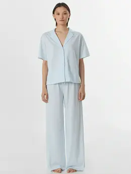 Комплект женский домашний голубой в полоску Комплект женский домашний голубой в полоску