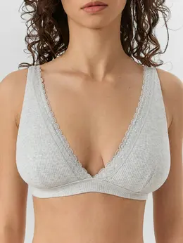 Бюстгальтер женский с мягкими чашками серый