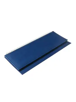 Планинг недатированный, 56 листов, на гребне, искусственная кожа, синий