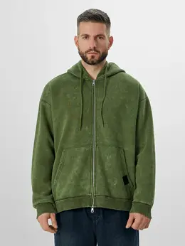 Толстовка мужская на молнии зеленая