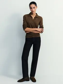 Джинсы straight с высокой посадкой регулярной длины Джинсы straight с высокой посадкой регулярной длины