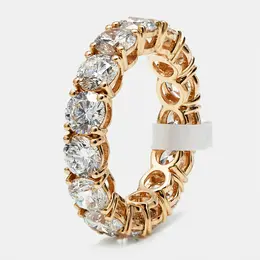 6.1 cts Round Lab Grown Diamonds 18k Rose Gold Ring Size 54