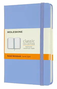 Записная книжка в линейку Moleskine "Classic" Pocket 9x14 см 192 стр., обложка голубая гортензия