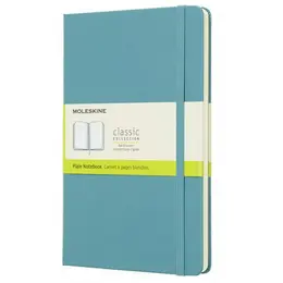 Записная книжка нелинованный Moleskine "Classic" Large, 130х210 мм 240 стр, обложка голубая