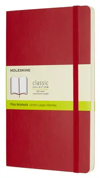 Записная книжка нелинованная Moleskine "Classic Soft" 130х210 мм 192 стр мягкая обложка, красный