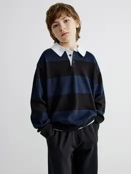 Вязаный джемпер с воротником детский