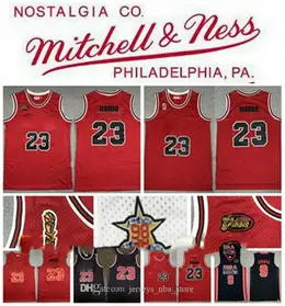 Michael Retro 23 Jersey 23 Michael JD Mitchell Ness 85 Vintage Finais Basketball Jerseys Black and white classics S-2XL