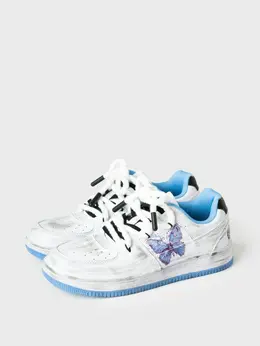 Кроссовки для девочки подростка с эффектом потертости для прогулок