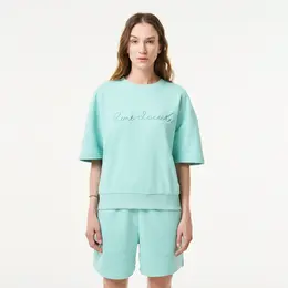 Женская толстовка Lacoste свободного кроя с коротким рукавом