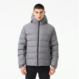 Мужской стёганый пуховик Lacoste с капюшоном