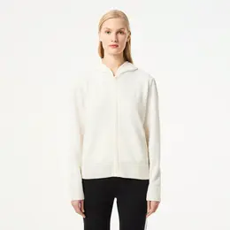 Женский шерстяной свитер-толстовка Lacoste на молнии с капюшоном