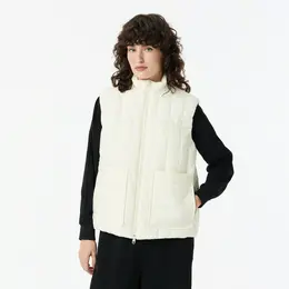 Женский стёганый жилет Lacoste на молнии с открытыми карманами