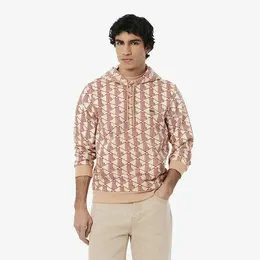 Мужская флисовая толстовка - худи Lacoste Monorgam