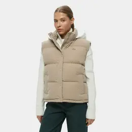 Женский стёганый жилет Lacoste с капюшоном