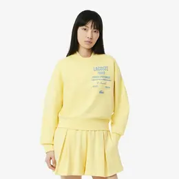 Женская толстовка Lacoste свободного кроя с плиссированным принтом