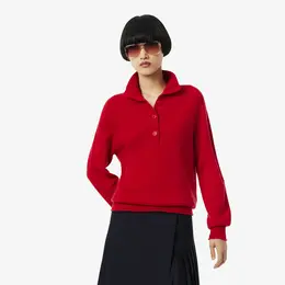 Женский шерстяной свитер Lacoste с высоким воротником