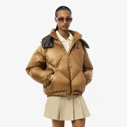 Женский дутый короткий пуховик Lacoste оверсайз