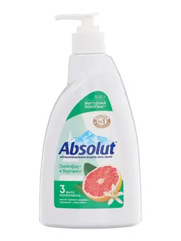 Мыло жидкое парфюмированное absolut, грейпфрут и бергамот, 500 мл Мыло жидкое парфюмированное absolut, грейпфрут и бергамот, 500 мл