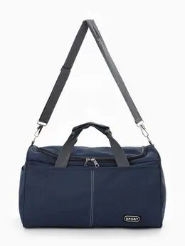 Сумка спортивная, 1 карман, длинный ремень, 43×26×26 см, синяя