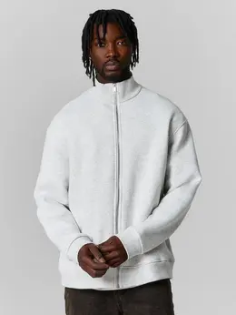 Теплая толстовка мужская серая с начесом