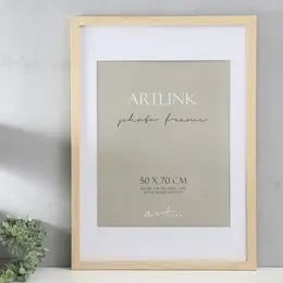 Фоторамка для фото 50×70 см ellis, мдф, с паспарту, натуральный, (пластиковый экран)