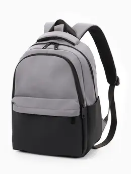 Рюкзак городской, 2 отделения, 3 кармана, водонепроницаемое дно, 27×14×39 см, серый