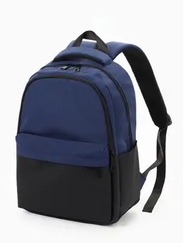 Рюкзак городской, 2 отделения, 3 кармана, водонепроницаемое дно, 27×14×39 см, синий