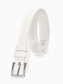 Ремень женский, 1 прокол, 1.8×105 см, пряжка металл, белый